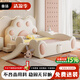 童揚(yáng)貓爪兒童床女孩公主床寶寶護(hù)欄床小戶(hù)型1.2m女童床單人床帶滑梯床 床+席夢(mèng)思全拆獨(dú)立袋床墊 1500mm*2000mm-不帶儲(chǔ)物