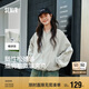 森馬外套女短款寬松純色夾克2025春秋復(fù)古休閑棒球領(lǐng)109125108005