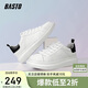 百思圖（BASTO）小白鞋男潮流時(shí)尚百搭厚底休閑皮鞋男士板鞋20861AM1白色40