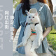 華元寵具（hoopet）貓包外出便攜包雙肩貓背包春秋寵物旅行攜帶貓袋子小貓貓咪胸前包 莫蘭迪機(jī)能米 （街拍潮流） L 5-10斤【建議背長(zhǎng)31cm左右】