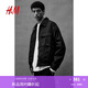 H&M男裝夾克2025秋季新款時(shí)尚長袖翻領(lǐng)寬松版工裝拉鏈外套1262257 黑色 XL 180/116