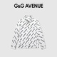 G&G AVENUE 1992法國G&G AVENUE輕奢潮牌滿(mǎn)印字母長(cháng)袖襯衫女秋冬時(shí)尚休閑外套男 白色/White XL