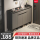 半隅雅居鞋柜家用門口室內(nèi)玄關(guān)收納柜一體靠墻2025新款入戶門多層實(shí)木鞋架 【加厚環(huán)保板材】墨硯灰80*32cm 組裝（自行安裝）贈工具+視頻