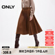 ONLY2025春季新款簡約垂感百褶裙中長裙傘裙半身裙女|125116004 E10 海藻綠色 XL (175) 76A