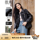 香影復(fù)古機車皮衣女夾克2025春季新款翻領(lǐng)寬松甜酷美拉德開衫外套 黑色 L