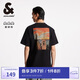 杰克·瓊斯（JACK&JONES） 夏季款純棉百搭藝術感圖案印花略寬松圓領短袖T恤男裝225201048