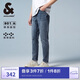杰克·瓊斯（JACK&JONES） 秋潮紐扣腰頭水洗磨白做舊抓痕彈力修身牛仔長褲男225132135   