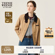 Teenie Weenie小熊女裝巴恩風(fēng)外套2025秋季新款燈芯絨拼接翻領(lǐng)夾克 卡其色 XS