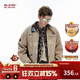 BJHG不計后果美式夾克外套男款秋季2025新款燈芯絨拼接潮牌工裝上衣女 做舊卡其 XL