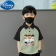 迪士尼（Disney）兒童t恤男童polo衫2024夏季新款中大童上衣帥氣童裝短袖衣服純棉 R17熱血籃球-黑綠-POLO衫純棉品 110