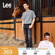 Lee【張凌赫代言】涼涼褲25夏新723修身中腰直筒輕薄黑灰男牛仔褲 黑灰色 32