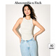 ABERCROMBIE & FITCH【熱銷背心】女裝25夏新款經(jīng)典小麋鹿百搭歐若風(fēng)背心KI139-5275 淺灰色 M (165/96A)