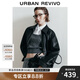 UR2025秋季新款女裝時尚休閑巴恩風字母拉鏈外套UYY150007 黑色 S