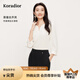 珂萊蒂爾2025夏季新款紫色桑蠶絲V領(lǐng)襯衫女簡(jiǎn)約優(yōu)雅通勤百搭上衣 本白 L