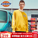 dickies衛衣 男式袖部印花圓領(lǐng)長(cháng)袖休閑毛圈布上衣 百搭8148 姜黃色 L