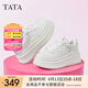 他她（TATA）小白鞋小白鯨2025夏季新款增高鞋休閑厚底板鞋女鞋松糕 白色 36