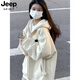 JEEP SPIRIT2025新款春春秋美式復(fù)古棒球服oversize外套女春秋加絨加厚感 杏色【款】不起球 常規(guī) XL