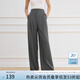 范思藍恩范思藍恩超高腰復古顯瘦西裝長(cháng)褲女春季2025新款直筒休閑褲子1066 灰色 S