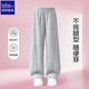 唐獅（TonLion）女童褲子洋氣百搭彎刀褲運動(dòng)休閑直筒長(cháng)褲秋裝衛褲潮 淺灰 160