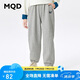 MQD童裝男大童秋季學(xué)院風(fēng)運(yùn)動(dòng)休閑針織長(zhǎng)褲 淺麻灰 130