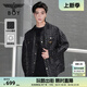 BOY LONDON【迷幻搖滾】秋季男女同款滿印金標(biāo)夾克襯衫外套N23901 黑色 L
