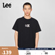 Lee25新品舒適版圓領(lǐng)Logo印花男女同款短袖T恤休閑