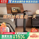 木藝生氣動(dòng)升降床邊桌可移動(dòng)折疊邊桌電腦桌學(xué)習(xí)書桌小桌子站立式工作臺(tái) 【氣動(dòng)折疊桌板】胡桃色加大桌面 氣動(dòng)升降-分區(qū)桌面