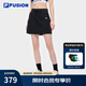 FILA FUSION斐樂(lè)潮牌梭織裙女2025夏新款時(shí)尚休閑基礎(chǔ)半身裙短裙 正黑色-BK M 165/66A/M
