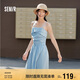 森馬（Semir）連衣裙女簡約度假風(fēng)吊帶裙2025夏法式收腰高級感長裙107425114040