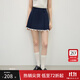 范思藍恩學(xué)院風(fēng)A字百褶高腰半裙女2025春季新款蕾絲花邊短裙1203 藏青色 M
