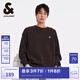 杰克·瓊斯（JACK&JONES）男裝春秋時尚潮百搭簡約寬松毛衣logo刺繡純色針織衫男224313002 E44 黑砂色 S 170