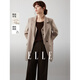ELLE【100%綿羊毛】假兩件馬甲西裝毛呢外套女2025冬新款休閑西裝 卡其 M