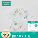 全棉時代雙層紗布蝴蝶衣純棉新生嬰兒連皺布體衣服寶寶春夏四季 紗布-云中游樂園 52cm （0-1月）