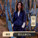 LESS【迅系列】和服款連衣裙女廓形寬松短袖V領牛仔裙2O4G13820 993牛仔深蘭 M