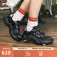 斐樂（FILA）官方貓爪6代女鞋復(fù)古運動鞋2025夏季新款舒適厚底鞋休閑鞋 黑/影黑灰-BD 38
