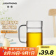 明尊（LIGHTKING）玻璃茶杯 茶水分離杯綠茶杯男女士便攜辦公商務大容量過濾泡茶杯 CP-42【380ml】一只裝