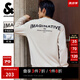 杰克·瓊斯（JACK&JONES）25年男裝秋季衛(wèi)衣男圓領(lǐng)刺繡字母膠印長袖上衣潮流純棉套頭衛(wèi)衣 A00月光灰 S （170）
