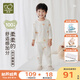 拉比兒童空調(diào)服套裝長(zhǎng)袖家居服2025春夏新品薄款寶寶純棉家居套裝 肩開(kāi)服套裝 薄款空調(diào)服 100 cm