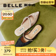 百麗（Belle）新中式穆勒鞋女商場(chǎng)同款慵懶休閑拖鞋BGJ33BH4 米色 37 (235mm)