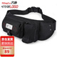 名鹿腰包男士多功能大容量防潑水戶(hù)外運動(dòng)跑步斜挎手機胸包可定制LOGO 黑色