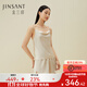 金三塔睡衣女春夏真絲19姆米重磅桑蠶絲簡(jiǎn)約性感吊帶短褲套家居服 白玉蘭色 M