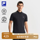FILA 大滿貫POLO|斐樂官方男裝針織POLO2025夏新款網(wǎng)球運(yùn)動抗菌短袖 深黑-BK L 175/96A/L