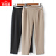 俞兆林（YUZHAOLIN）媽媽裝新款褲子女40歲50中年婦女彈力中老年人女褲九分褲休閑褲女 黑色 2XL 【建議110-120斤】
