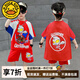 G.DUCKKIDS童裝奧特曼兒童衣服男童夏裝套裝新款小童男孩兩件套帶披風(fēng)表演服 紅色+披風(fēng) 120 （建議身高110cm  6-7歲）cm
