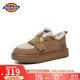 Dickies女士雪地靴舒適休閑平底鞋加絨加厚棉鞋 黃棕 38 