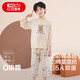 紅豆兒童睡衣套裝男女童七分袖家居服夏季彩棉5A抗菌兩件套C3009 160