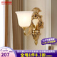 仟潤照明（Qianrunlighting）美式全銅壁燈客廳背景墻燈歐式簡約臥室床頭酒店過道樓梯壁燈1505 (特)1505-1B單頭+LED燈泡+防塵片