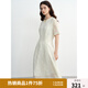 獨(dú)束大碼女裝新中式連衣裙夏2025新款高腰高腰A字裙改良旗袍裙子 云霧白 2XL （尺碼：4）