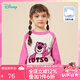 迪士尼寶寶（Disney Baby）迪士尼童裝兒童針織衫時(shí)尚米奇米妮圓領(lǐng)毛衣純棉 深粉草莓熊233S1826 100cm