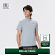 KOLON SPORT/可隆速干T恤 男子戶外運動徒步吸濕透濕半拉鏈短袖上衣 LHZT5MN067-LG 淺灰色 M 170/92A